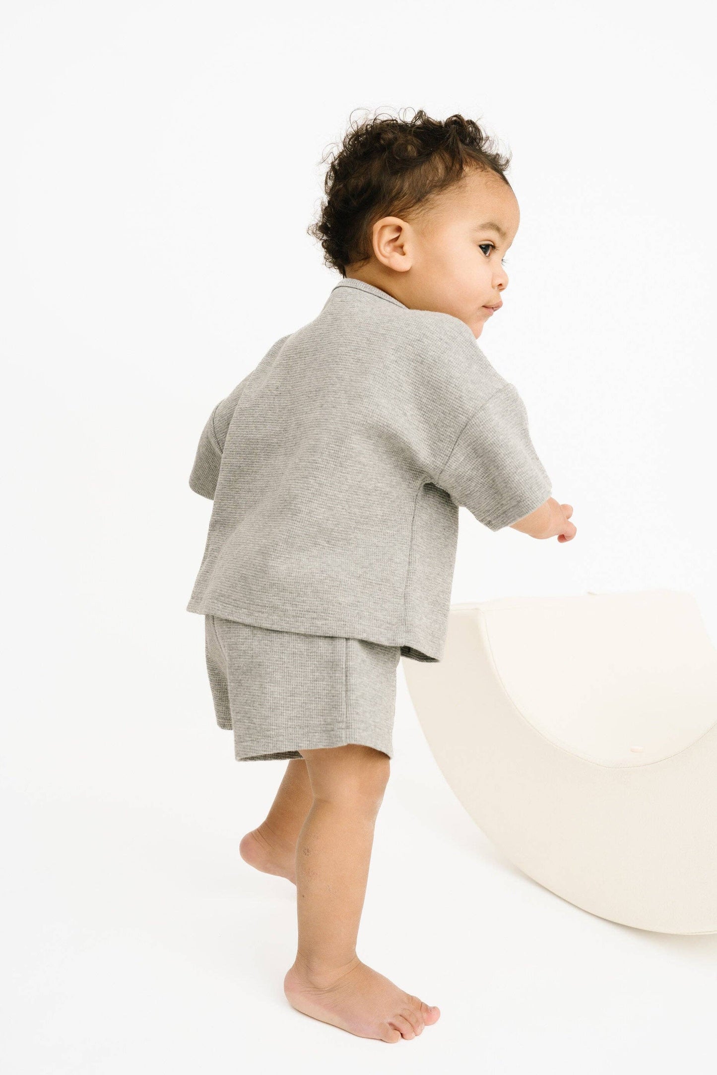 Waffle Slouchy Set - Stormy
