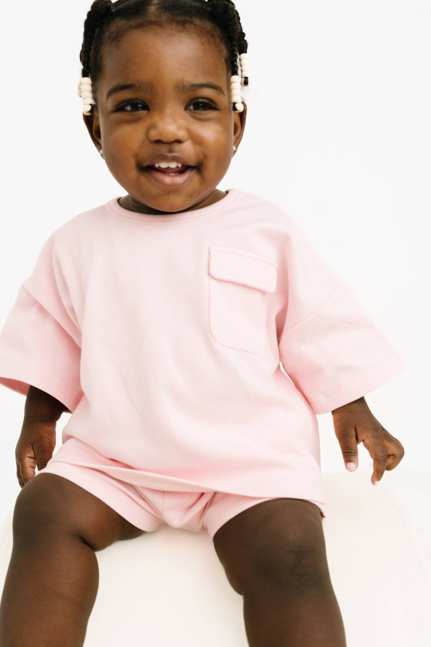 Slouchy Cargo Set - Pink
