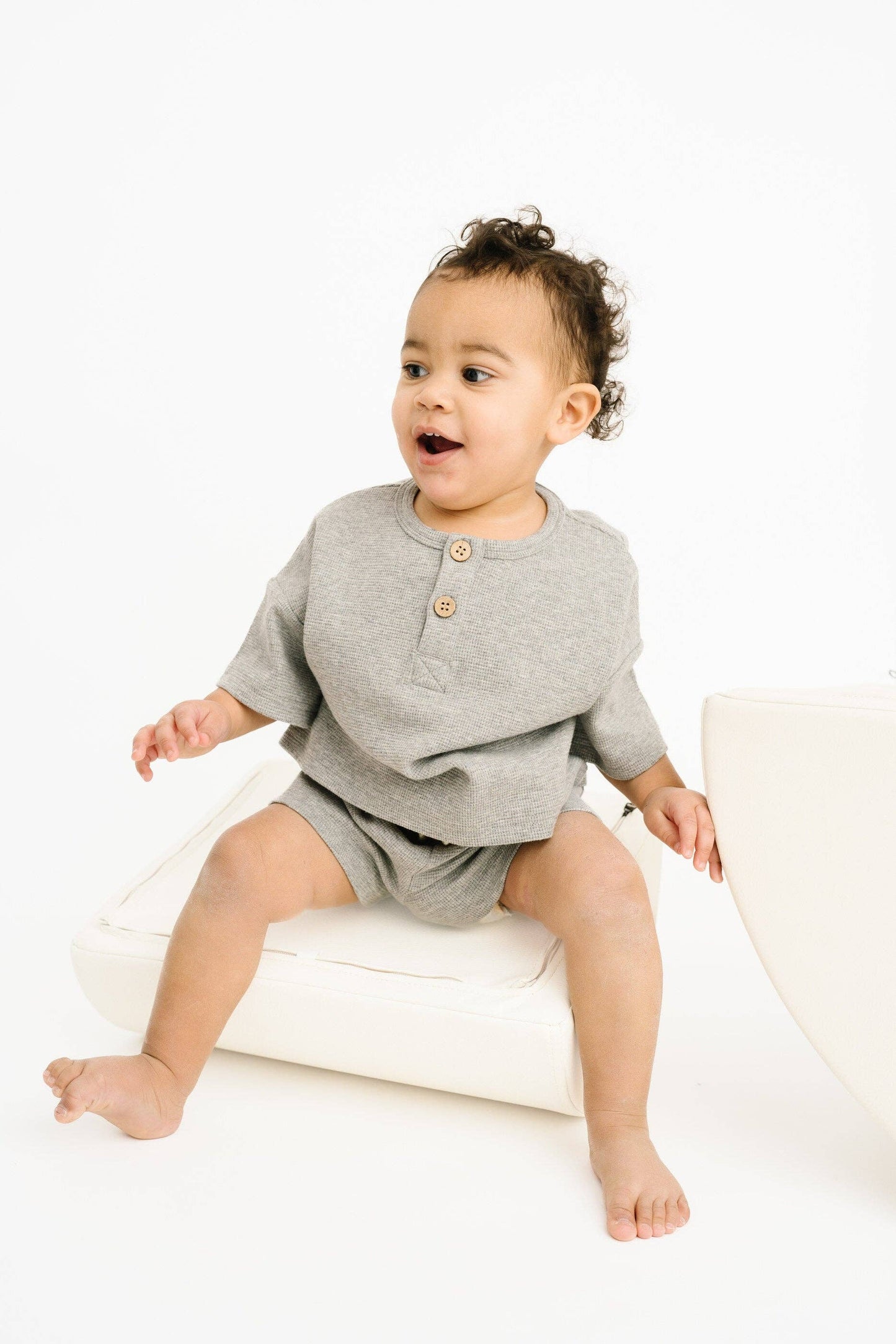 Waffle Slouchy Set - Stormy
