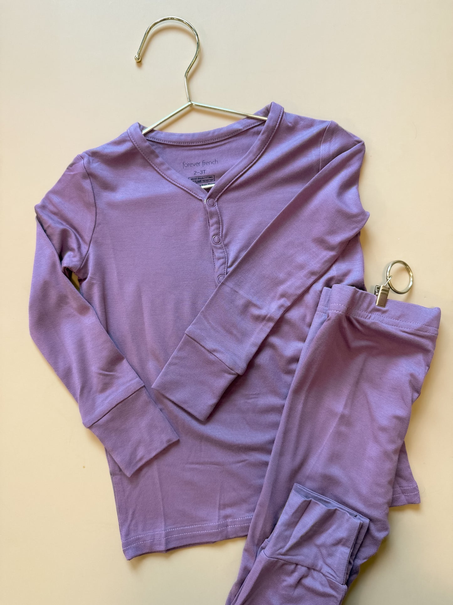 Bamboo pajamas two piece - Amethyst