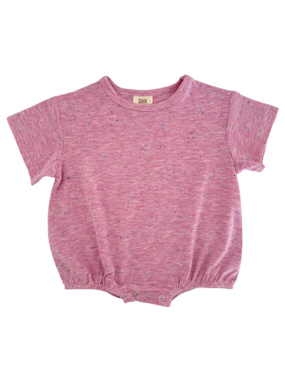 Pink Speckle Bubble Romper