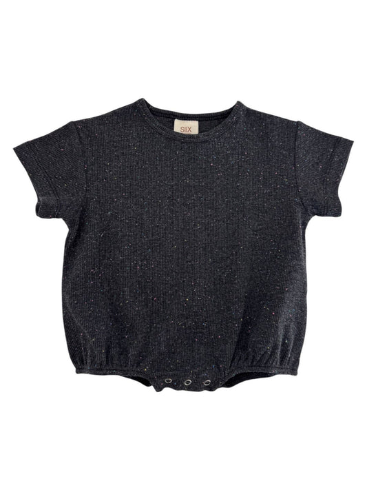 Charcoal Speckle Bubble Romper