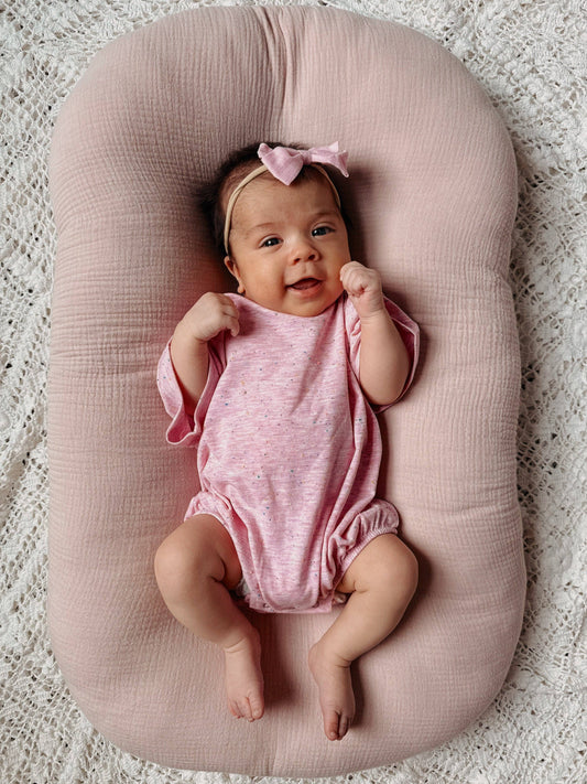Pink Speckle Bubble Romper