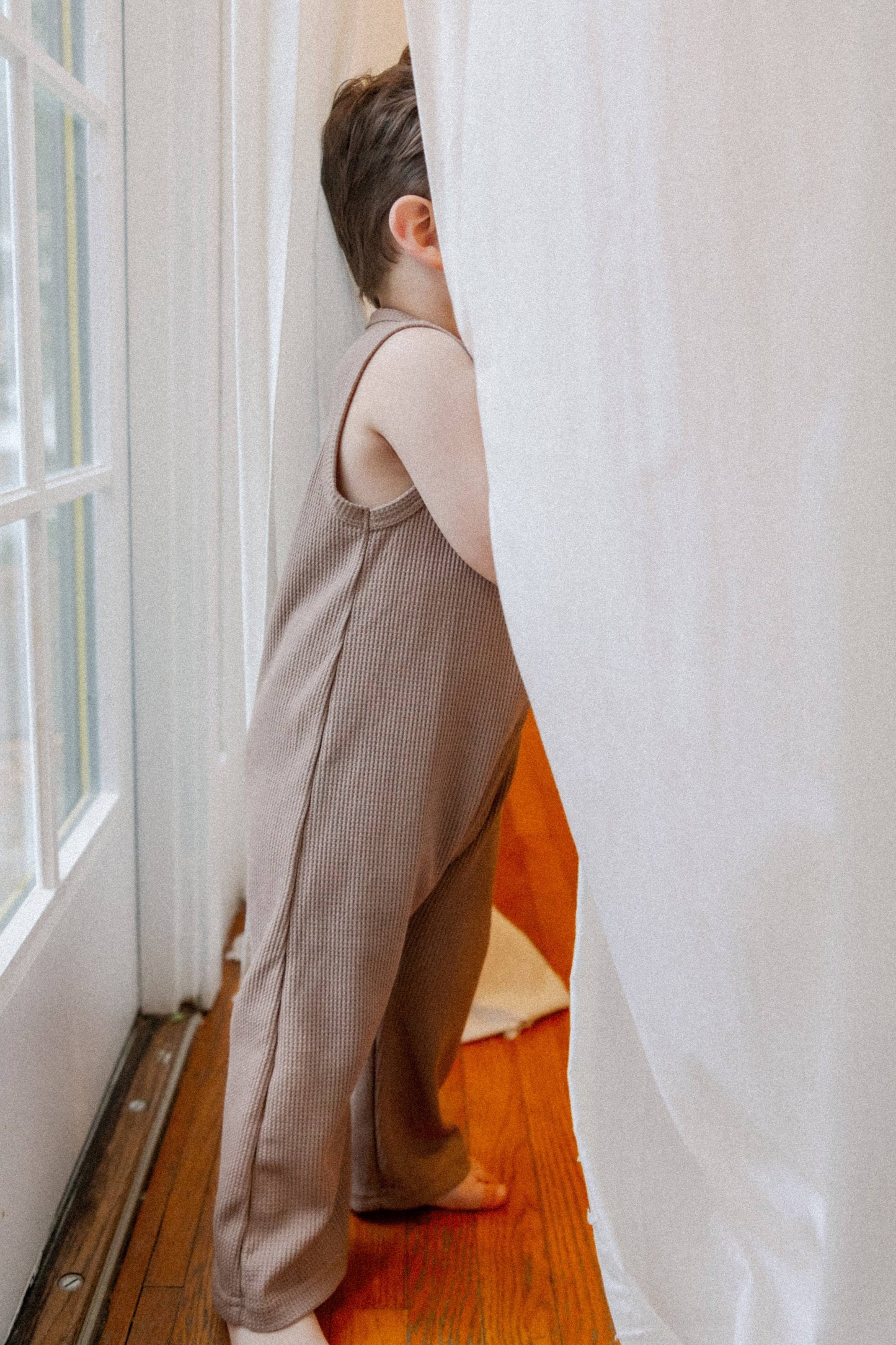 Waffle Jumpsuit in Brown