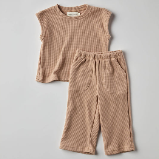 Waffle Set in Brown