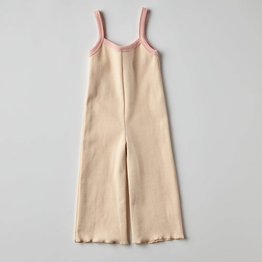 Ribbed Jumpsuit in Cream